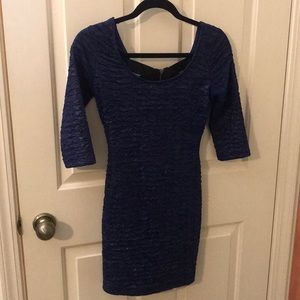 Navy blue body con formal dress